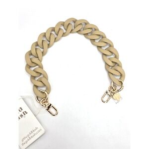 Gold Blush Acrylic Luxe Bag Chain 18" Tan Matte Multi-Use Handle Strap